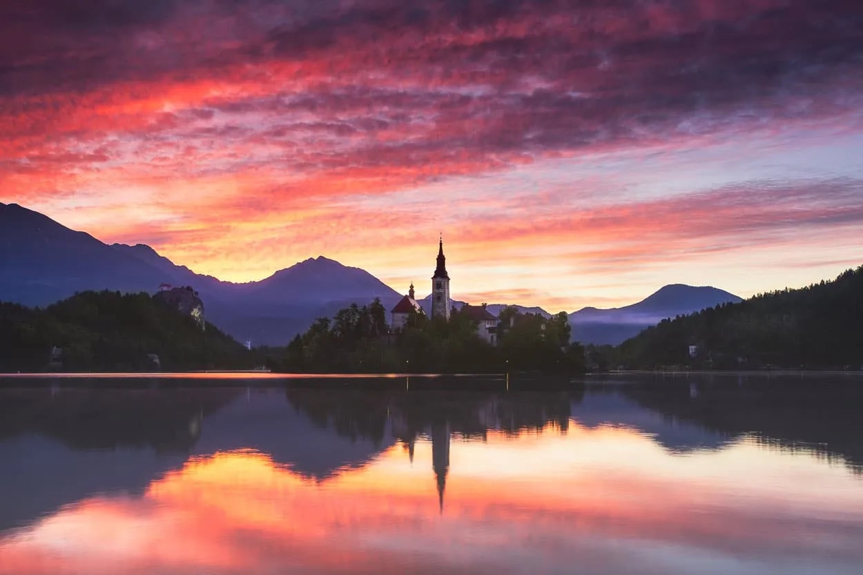 island on bled lake