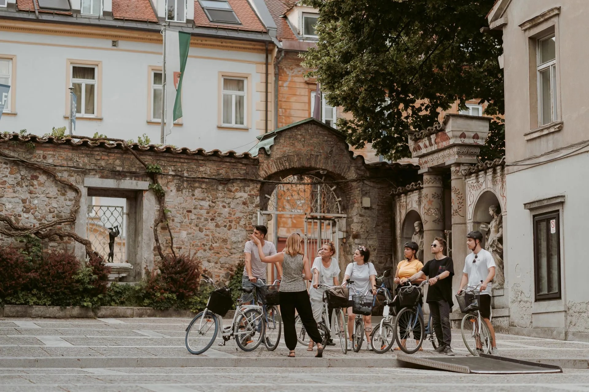 Ljubljana bike tour Plecnik theatre scaled 1