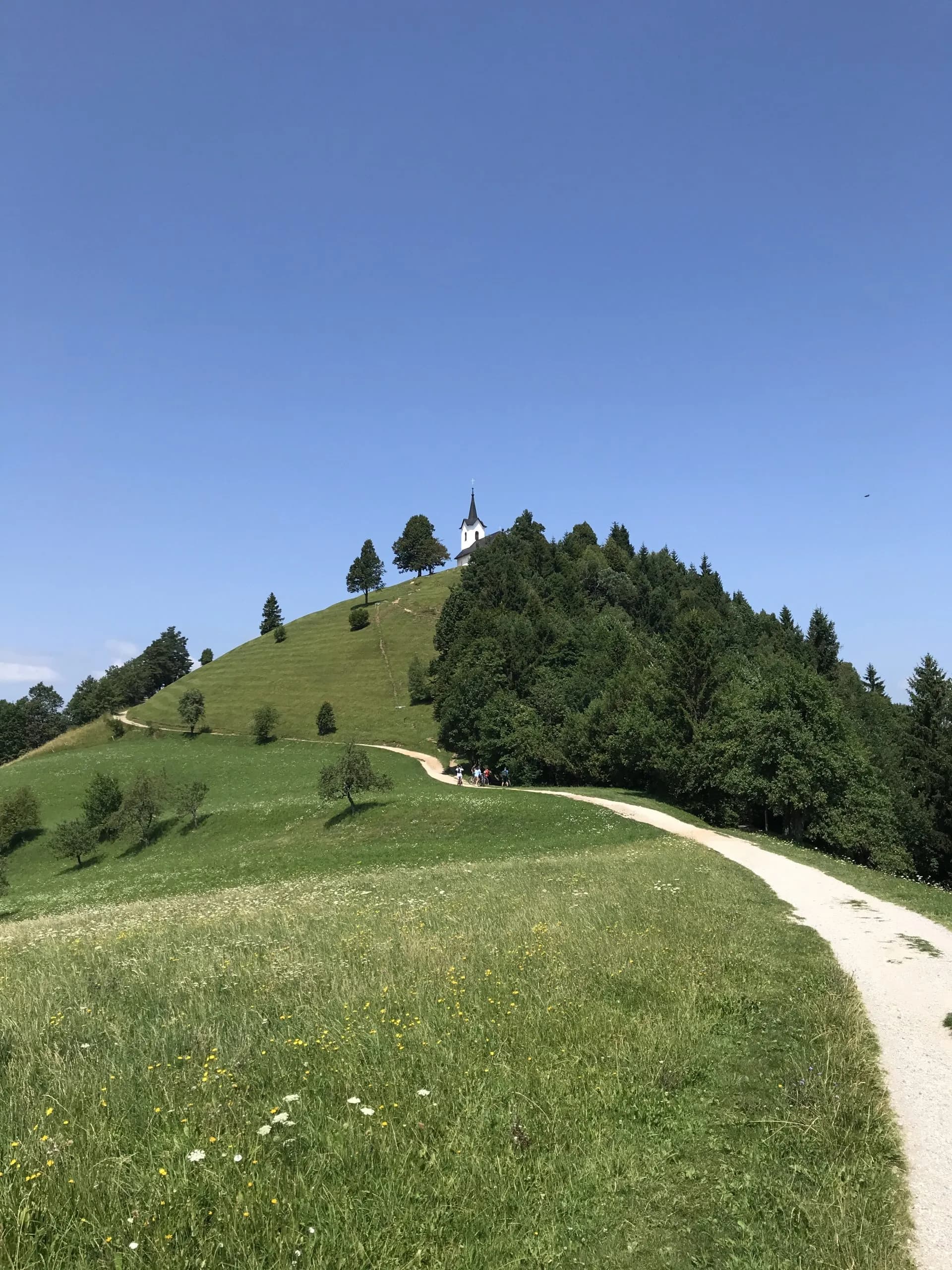 cycling to the st. jakob church in ljubljana