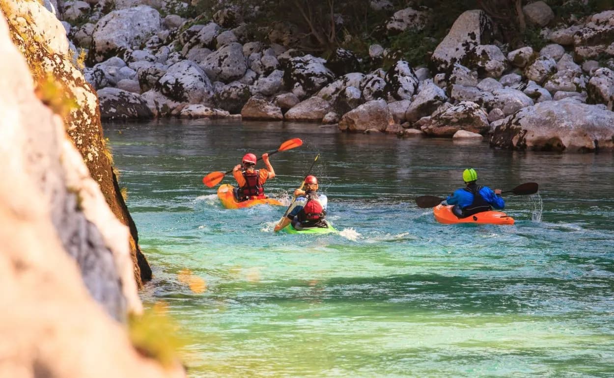 Kayaking Bled down the Sava River