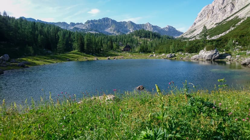 One of the lakes at Dolina Sedmerih jezer or seven lakes valley at Triglav National Park in Slovenia.