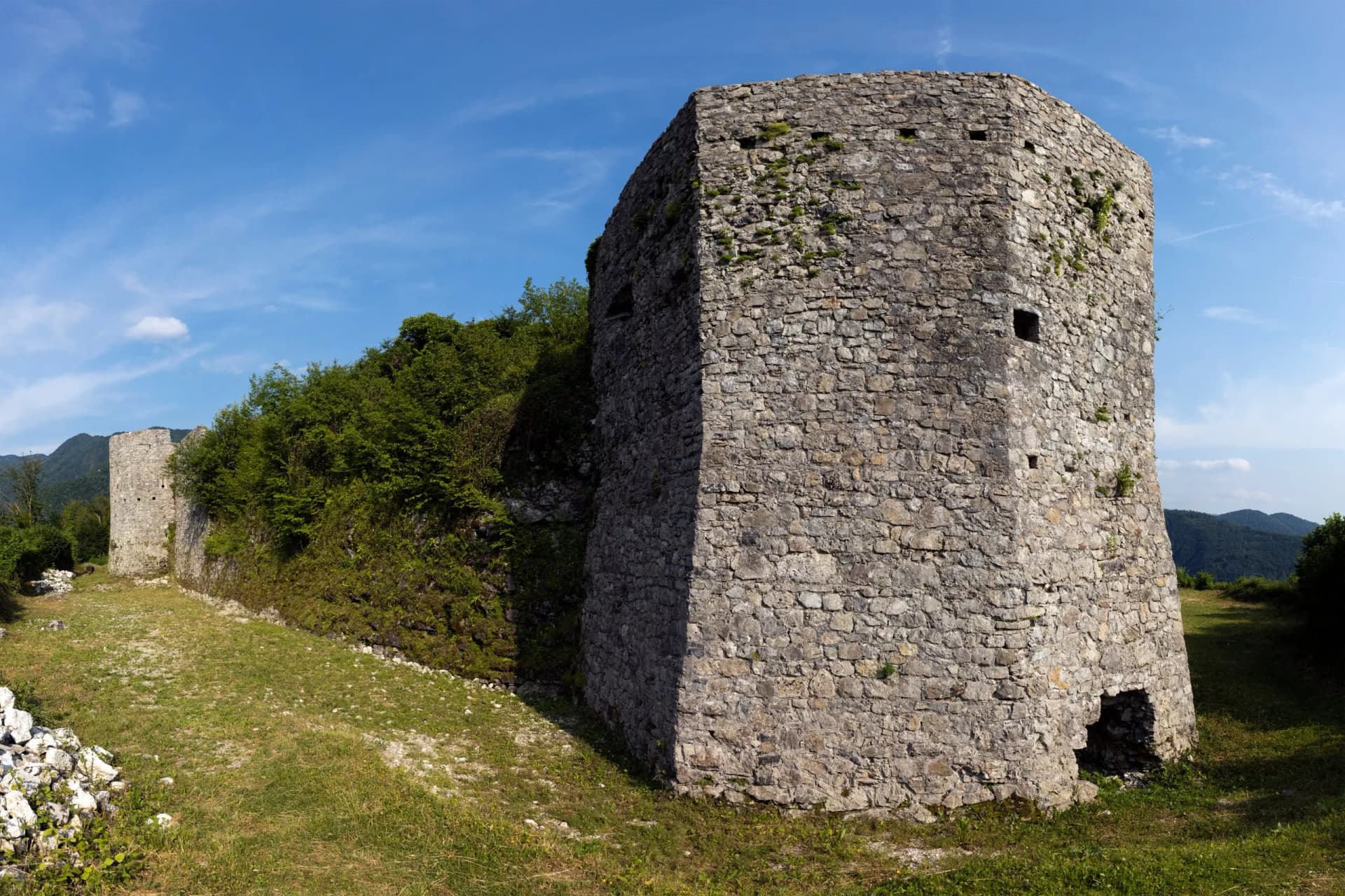 Ruins of the Castle of Tolmin in Slovenia