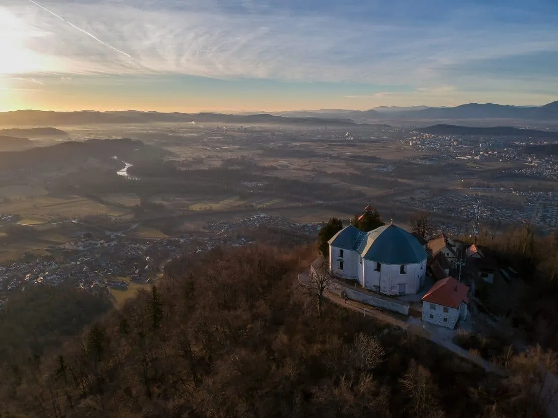 Šmarna gora eller Mariaberget i nærheten av Ljubljana