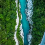 Soča rivier van boven x