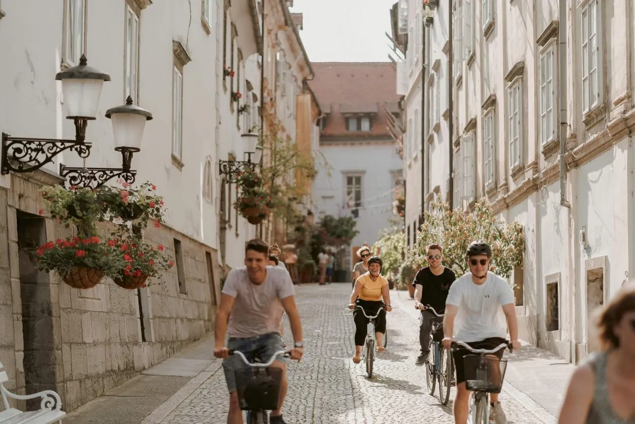 Tur på cykel i Ljubljana