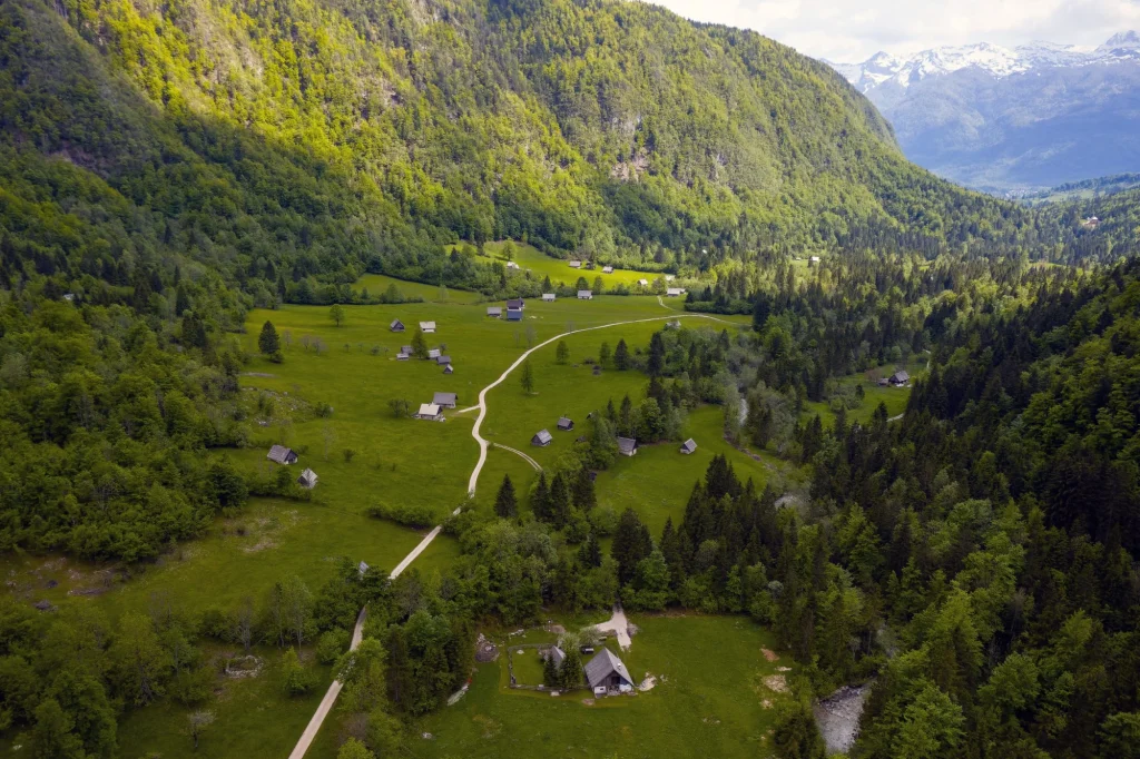 voje vallei in slovenië bij meer bohinj geschaald ()